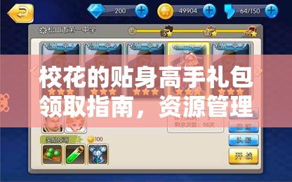 校花的贴身高手礼包领取指南，资源管理技巧、高效利用策略及避免浪费方法