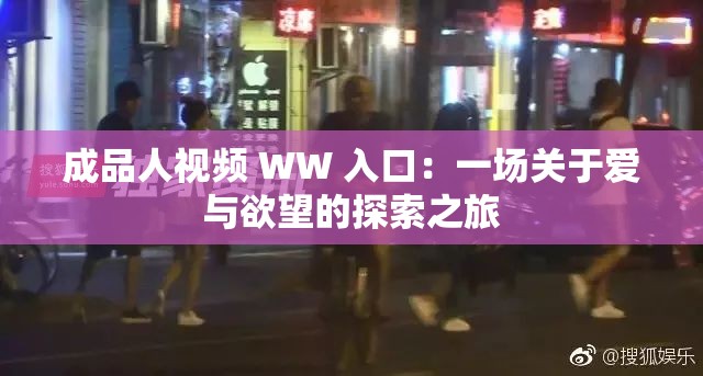 成品人视频 WW 入口：一场关于爱与欲望的探索之旅