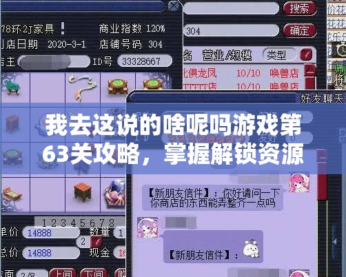 我去这说的啥呢吗游戏第63关攻略，掌握解锁资源管理高效之道的秘诀