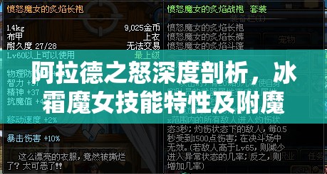 阿拉德之怒深度剖析，冰霜魔女技能特性及附魔卡属性全面揭秘