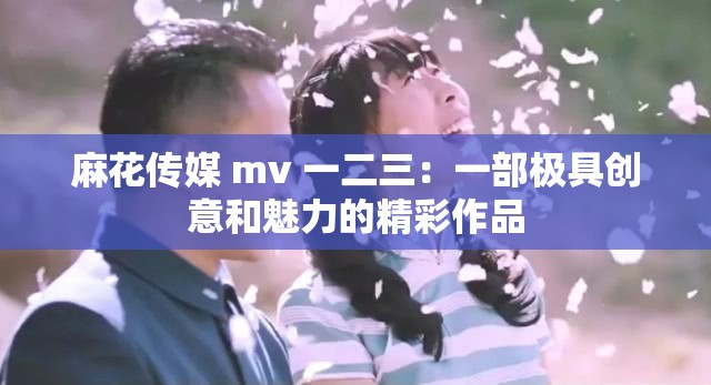 麻花传媒 mv 一二三：一部极具创意和魅力的精彩作品