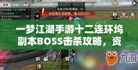 一梦江湖手游十二连环坞副本BOSS击杀攻略，资源管理的高效运用策略