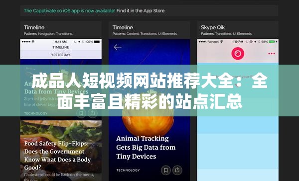 成品人短视频网站推荐大全：全面丰富且精彩的站点汇总
