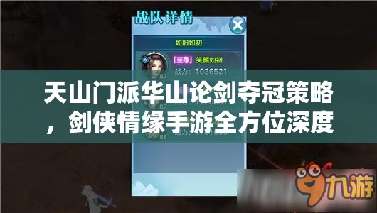 天山门派华山论剑夺冠策略，剑侠情缘手游全方位深度攻略解析