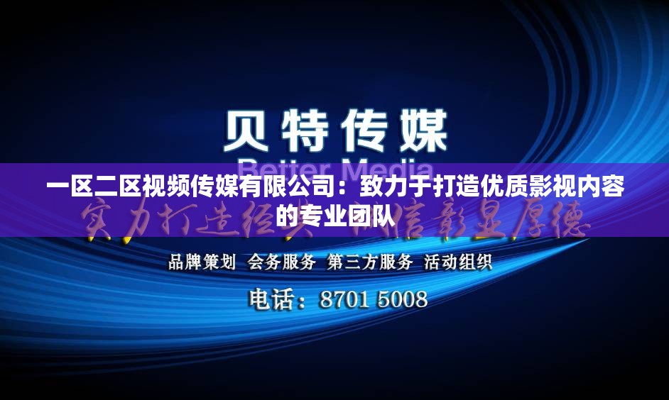 一区二区视频传媒有限公司：致力于打造优质影视内容的专业团队