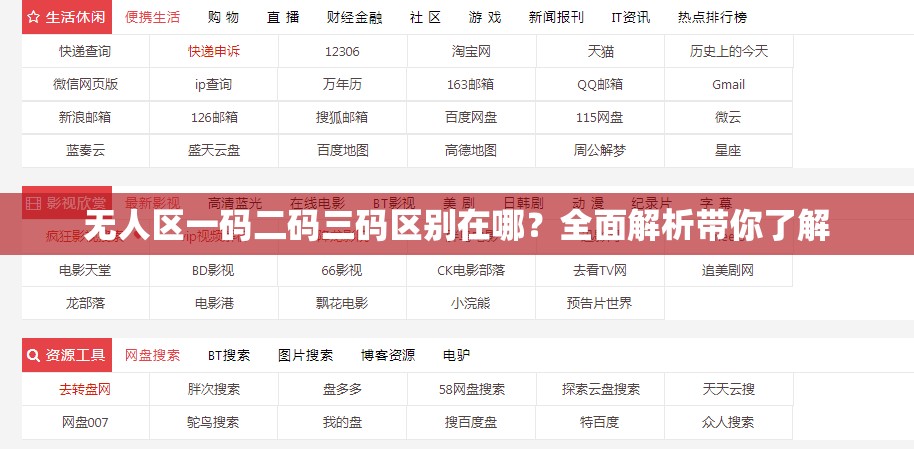 无人区一码二码三码区别在哪？全面解析带你了解