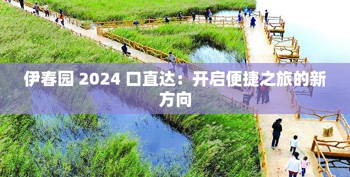 伊春园 2024 口直达：开启便捷之旅的新方向