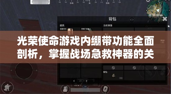 光荣使命游戏内绷带功能全面剖析，掌握战场急救神器的关键