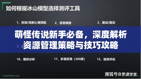 萌怪传说新手必备，深度解析资源管理策略与技巧攻略