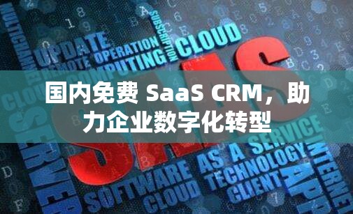 国内免费 SaaS CRM，助力企业数字化转型