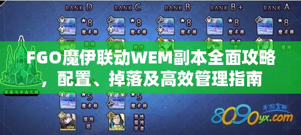 FGO魔伊联动WEM副本全面攻略，配置、掉落及高效管理指南