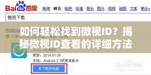 如何轻松找到微视ID？揭秘微视ID查看的详细方法！