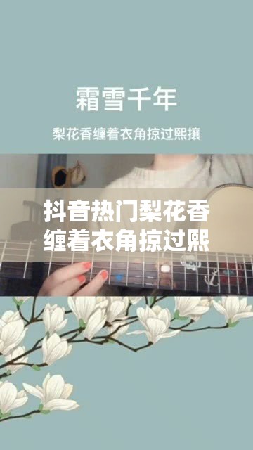 抖音热门梨花香缠着衣角掠过熙攘是哪首歌的歌词？原唱是谁？