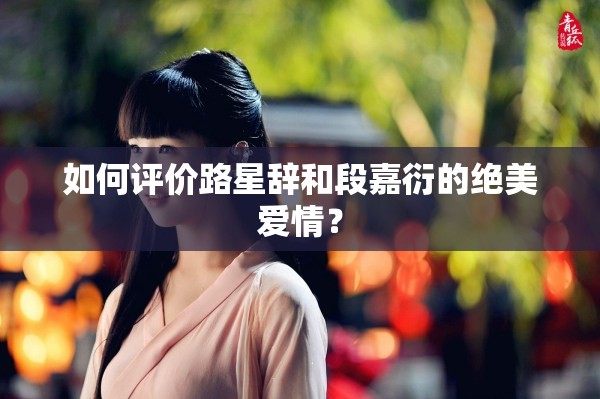 如何评价路星辞和段嘉衍的绝美爱情？