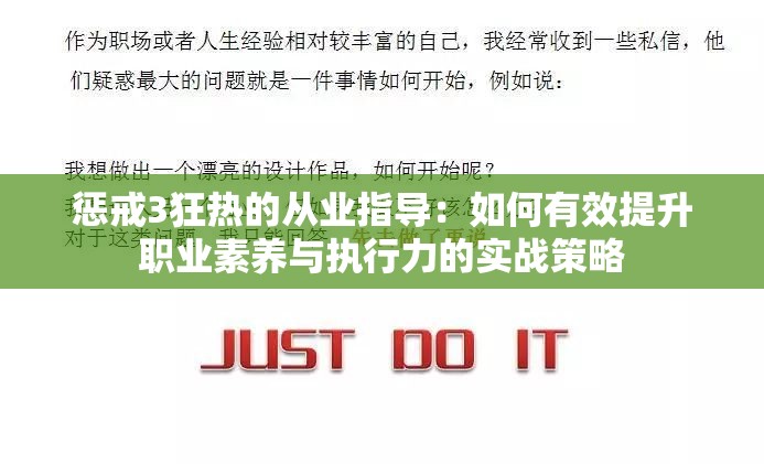 惩戒3狂热的从业指导：如何有效提升职业素养与执行力的实战策略