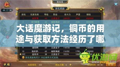 大话魔游记，铜币的用途与获取方法经历了哪些神秘演变？