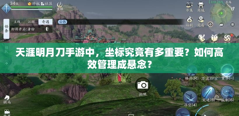 天涯明月刀手游中，坐标究竟有多重要？如何高效管理成悬念？