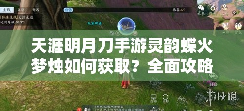 天涯明月刀手游灵韵蝶火梦烛如何获取？全面攻略深度解析