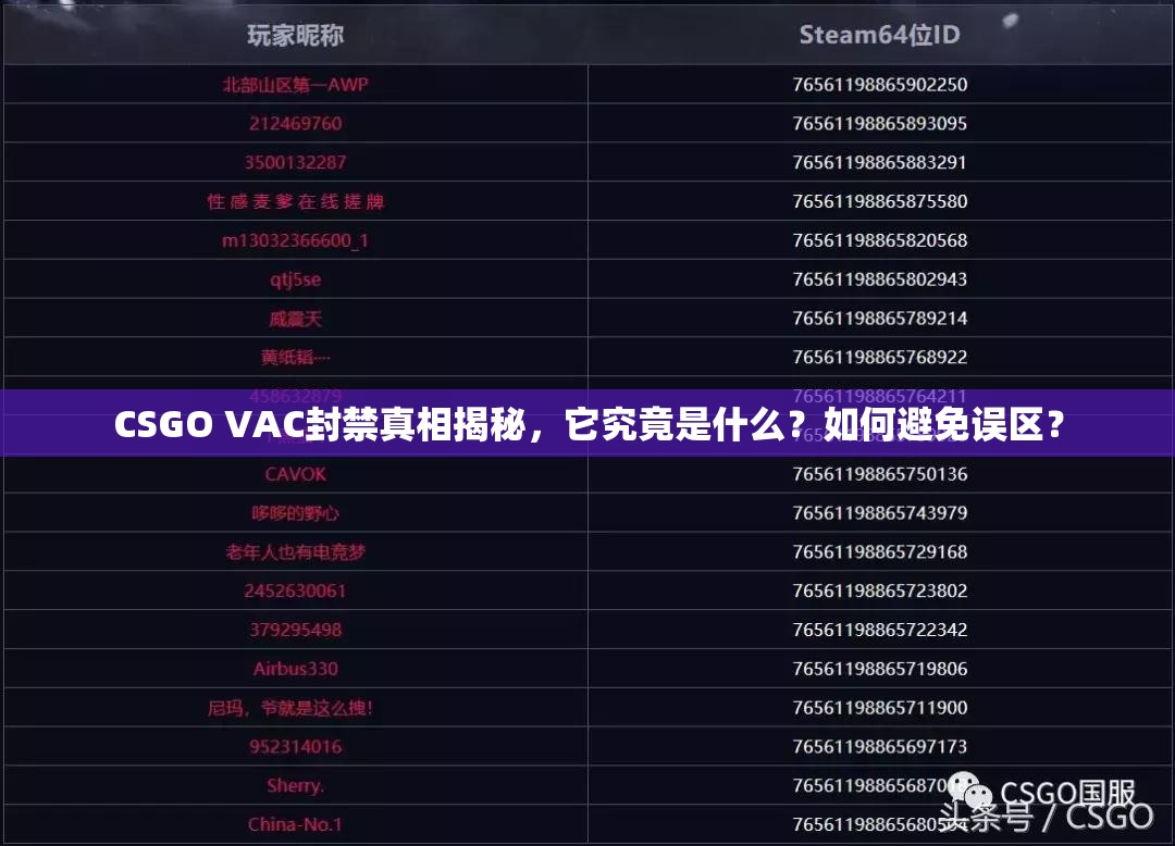 CSGO VAC封禁真相揭秘，它究竟是什么？如何避免误区？